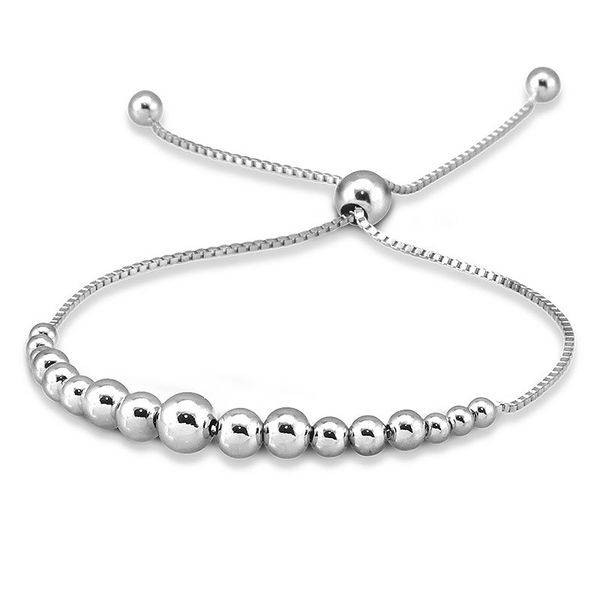 Sterling Silver Graduating Ball Bolo Bracelet Enhancery Jewelers San Diego, CA