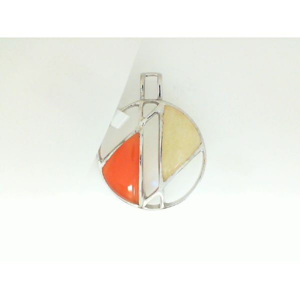 Sterling Silver Pendant with Carnelian & Calcite Enhancery Jewelers San Diego, CA