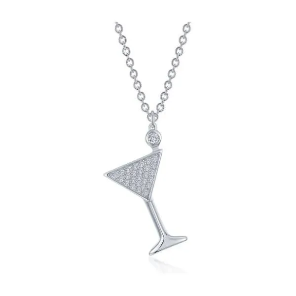 Pave Martini Glass Necklace Enhancery Jewelers San Diego, CA