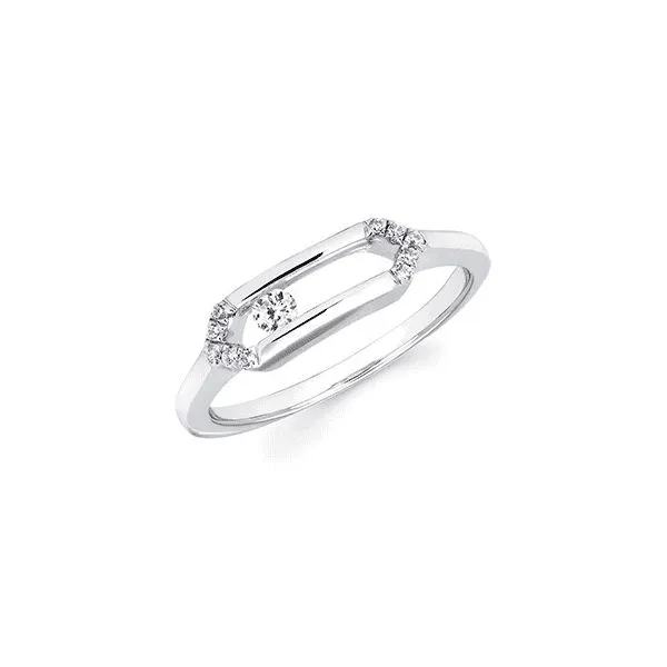 1/8 Ctw. Sliding Diamond Ring In Sterling Silver Enhancery Jewelers San Diego, CA