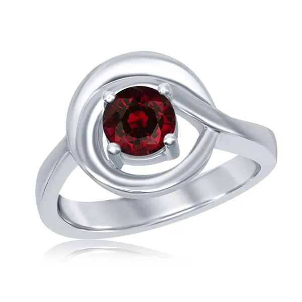 Sterling Silver Garnet Ring Enhancery Jewelers San Diego, CA