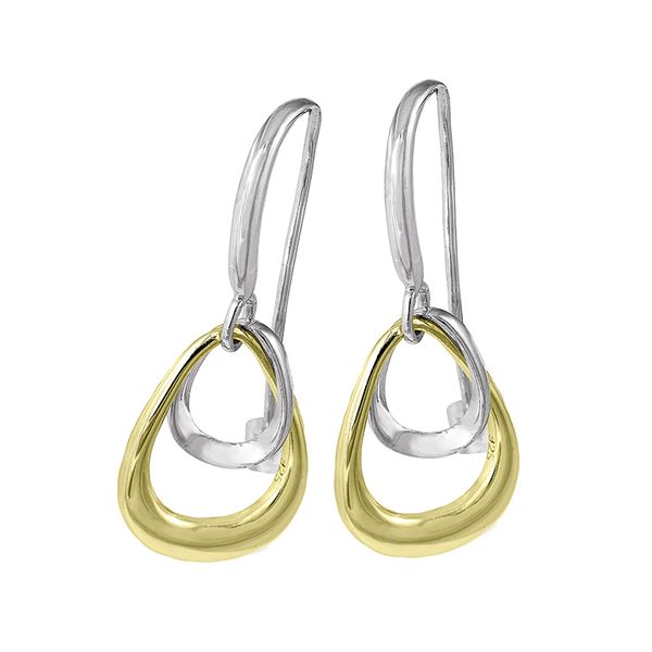 Jorge Revilla Two Tone Bell Dangle Earrings Enhancery Jewelers San Diego, CA