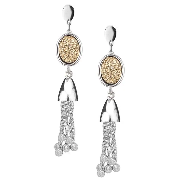 Silver Earrings with Stones Enhancery Jewelers San Diego, CA