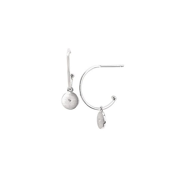 Silver Dangle Hoop Earrings Enhancery Jewelers San Diego, CA