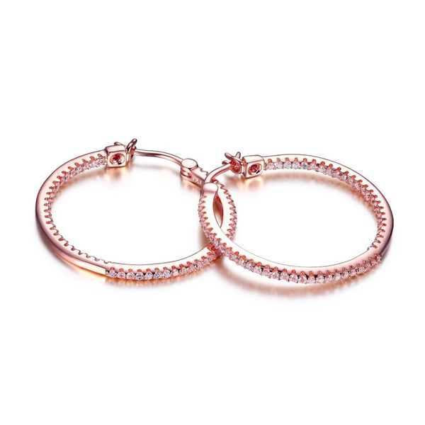 Elle Rose Plated Hoop Earrings Enhancery Jewelers San Diego, CA