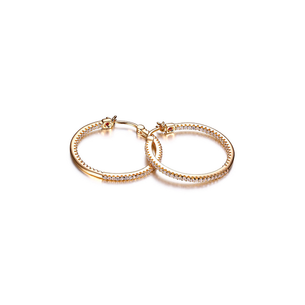 Elle Gold Plated Hoop Earrings Enhancery Jewelers San Diego, CA