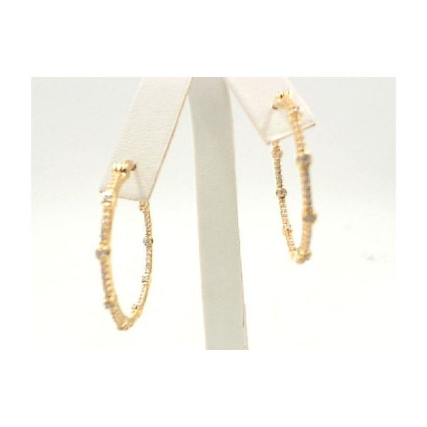 Elle Yellow Gold Plated Hoop Earrings Enhancery Jewelers San Diego, CA