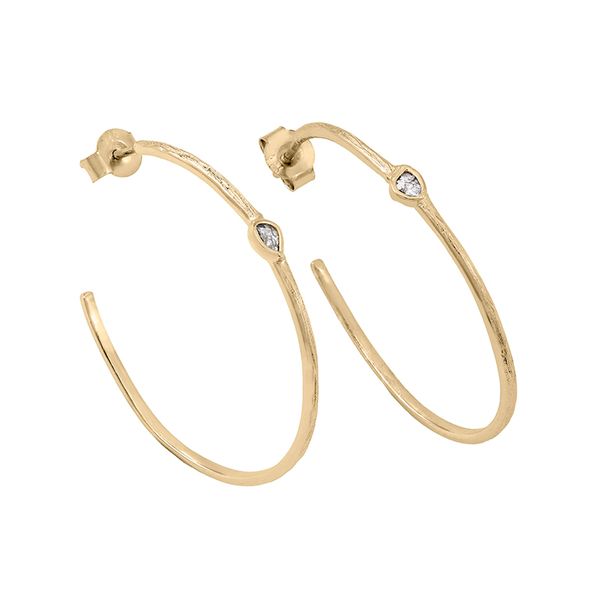 Jorge Revilla 18k Gold Plated Hoop Earrings Enhancery Jewelers San Diego, CA