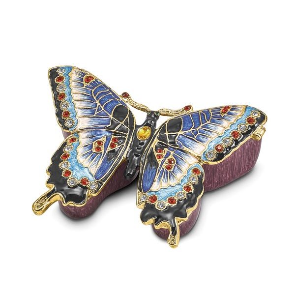 Blue butterfly trinket box Enhancery Jewelers San Diego, CA