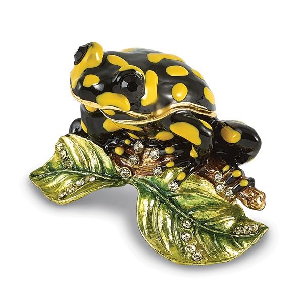 Black and Yellow Frog Trinket Box Enhancery Jewelers San Diego, CA