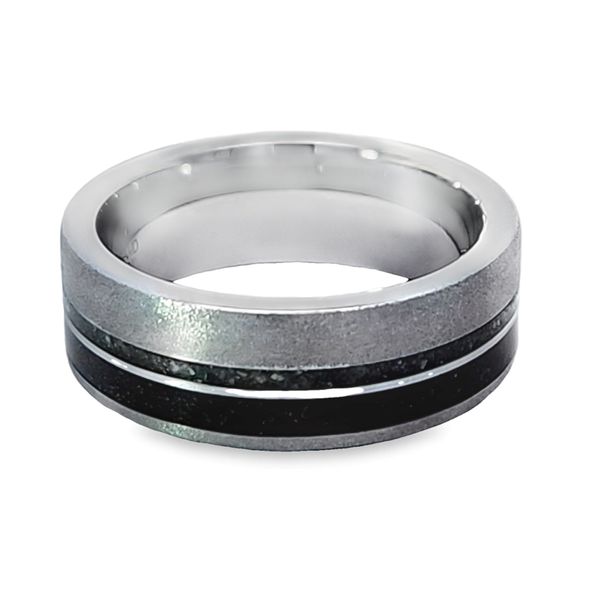 VOLCANIC BEACH SAND RUGGED TUNGSTEN™ INLAY RING Enhancery Jewelers San Diego, CA