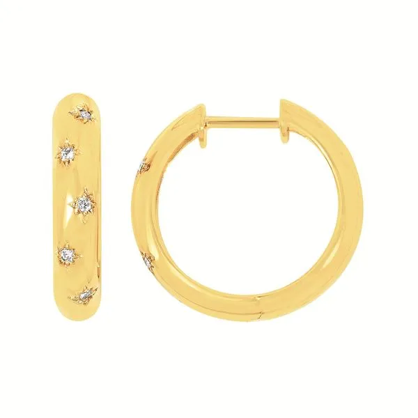 Vermeil Small Hoops Earrings With Lab Grown Diamonds Enhancery Jewelers San Diego, CA