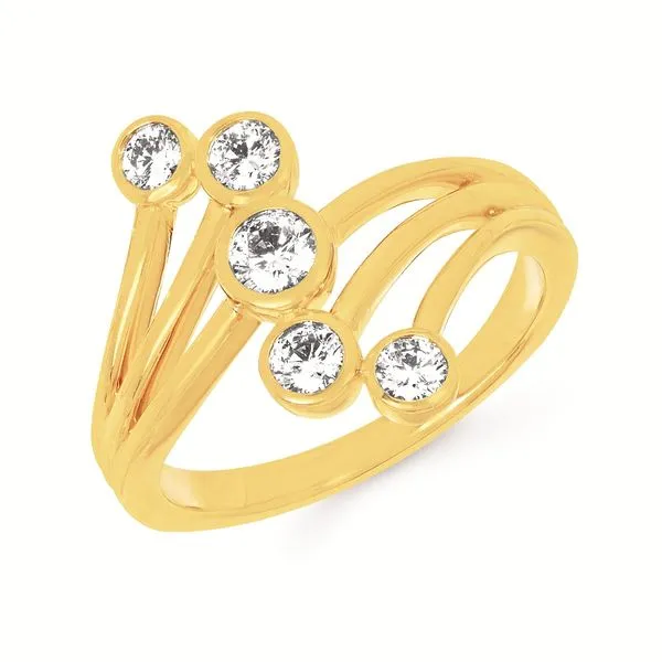 Sterling Silver Vermeill Ring With Lab Grown Diamonds Enhancery Jewelers San Diego, CA