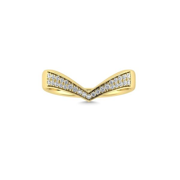 14KY Diamond Chevron Band Erica DelGardo Jewelry Designs Houston, TX