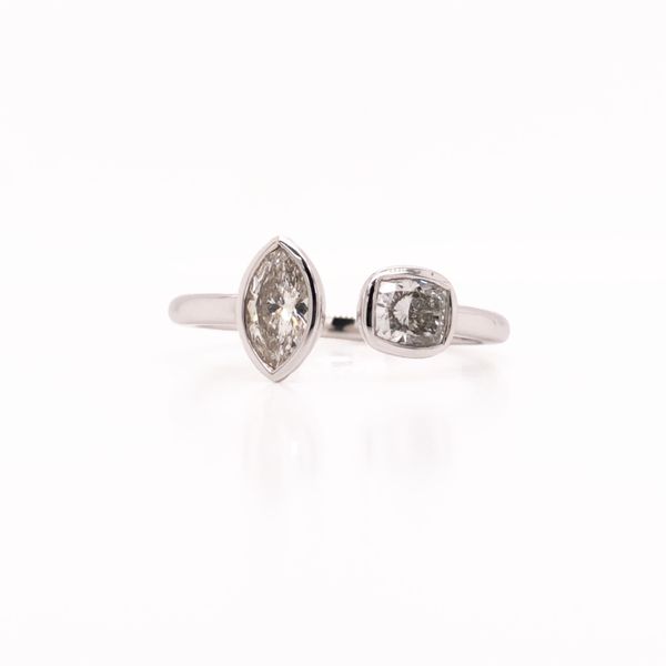 14KW Marquise & Cushion Diamond Ring Erica DelGardo Jewelry Designs Houston, TX