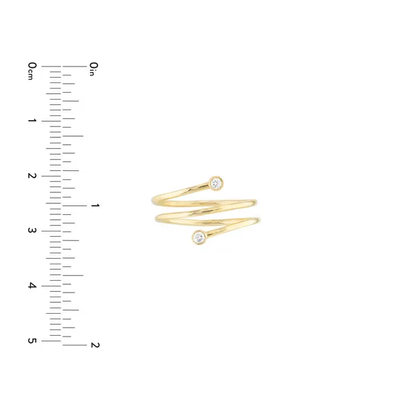 14KY Diamond Wraparound Bypass Ring Image 3 Erica DelGardo Jewelry Designs Houston, TX