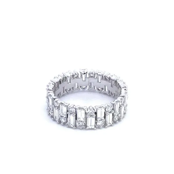 14KW Round & Baguette Diamond Eternity Band Erica DelGardo Jewelry Designs Houston, TX