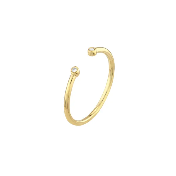 14KY Diamond-Tipped Open Wire Ring Image 2 Erica DelGardo Jewelry Designs Houston, TX