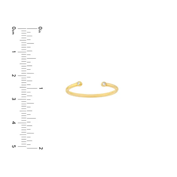 14KY Diamond-Tipped Open Wire Ring Image 5 Erica DelGardo Jewelry Designs Houston, TX
