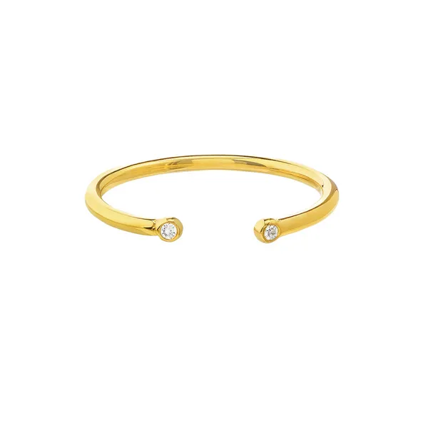 14KY Diamond-Tipped Open Wire Ring Erica DelGardo Jewelry Designs Houston, TX