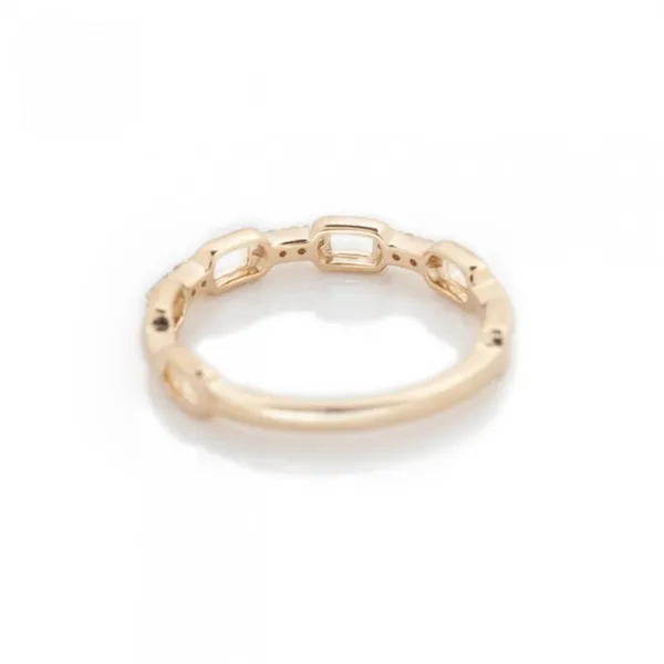 14KY Diamond Paperclip Ring (0.10ctw) Size 7 Image 3 Erica DelGardo Jewelry Designs Houston, TX