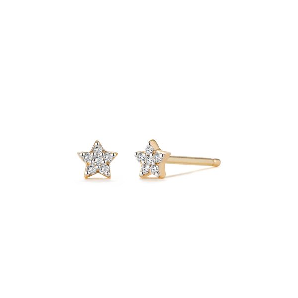 14KY Diamond Star Studs Erica DelGardo Jewelry Designs Houston, TX
