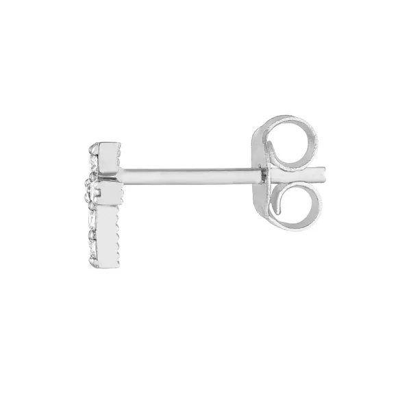 14KW 1/10tcw Diamond Cross Stud Earrings Image 4 Erica DelGardo Jewelry Designs Houston, TX