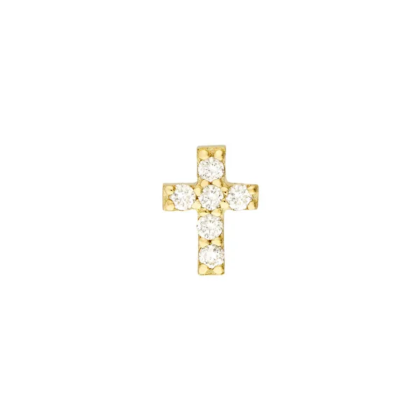 14KY 1/10tcw Diamond Cross Stud Earrings Image 2 Erica DelGardo Jewelry Designs Houston, TX