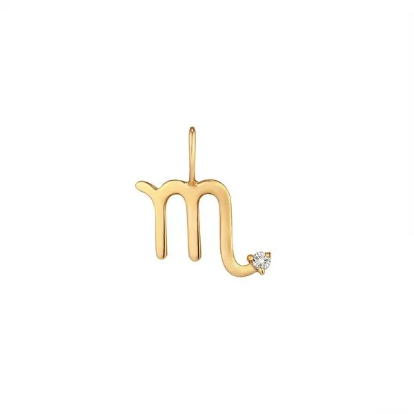 14KY Scorpio Zodiac Charm With Diamond Erica DelGardo Jewelry Designs Houston, TX