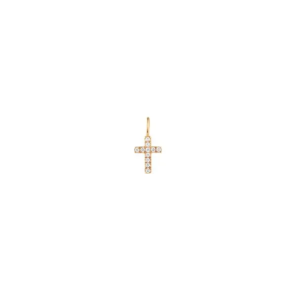 14KY Diamond Cross Pendant Erica DelGardo Jewelry Designs Houston, TX