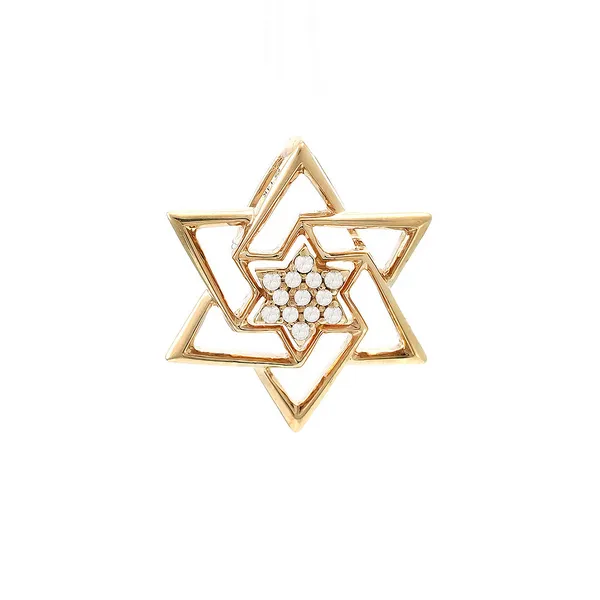 14KY Diamond Star of David Pendant Erica DelGardo Jewelry Designs Houston, TX
