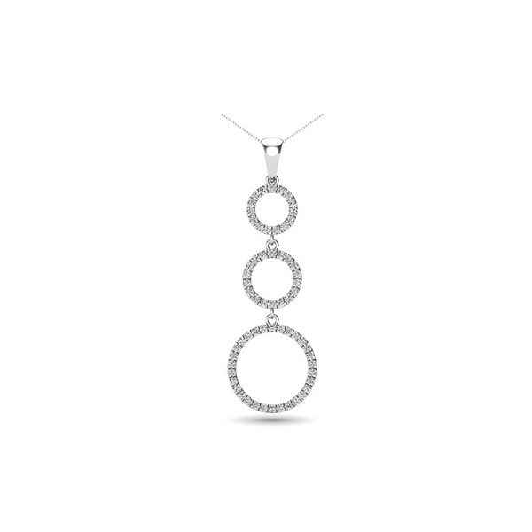 14KW Graduating Circles Diamond Necklace Erica DelGardo Jewelry Designs Houston, TX