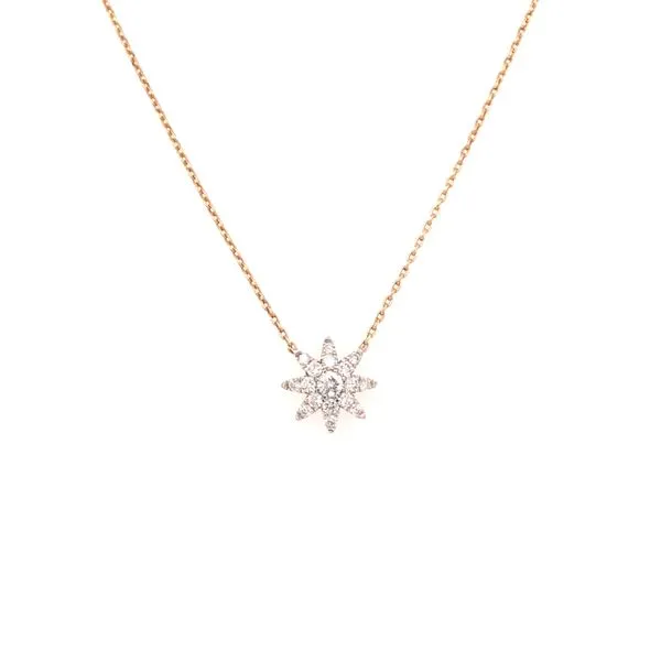 14KY Diamond Flower Necklace Erica DelGardo Jewelry Designs Houston, TX