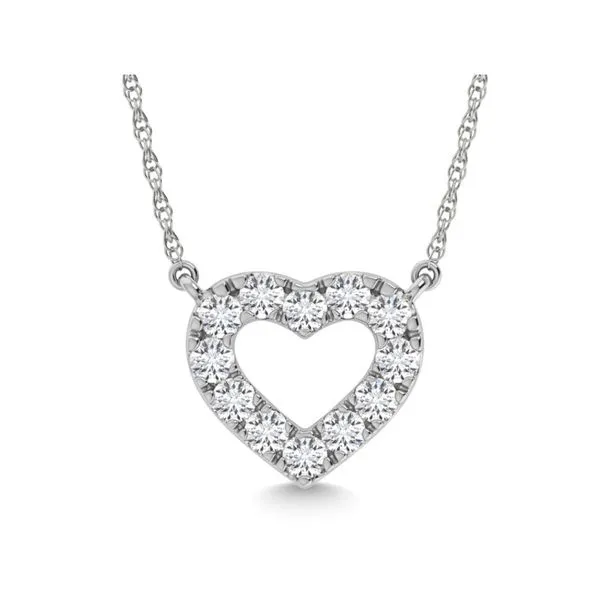 10KW Diamond Small Heart Pendant Erica DelGardo Jewelry Designs Houston, TX