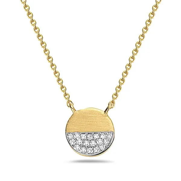 14KY Diamond Half-Dot Necklace Erica DelGardo Jewelry Designs Houston, TX