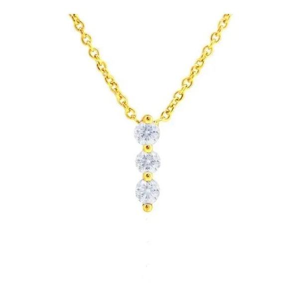 14KY Diamond Drop Necklace Erica DelGardo Jewelry Designs Houston, TX