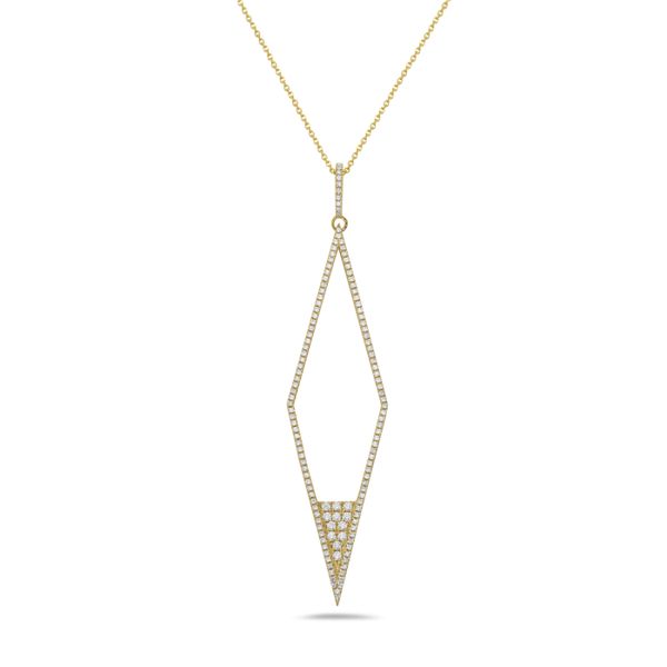 14KY Large Marquise Drop Diamond Necklace Erica DelGardo Jewelry Designs Houston, TX