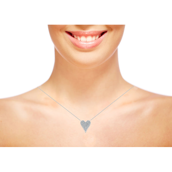 14KW Diamond Pave Heart Necklace 001-165-00136 PL Houston, Erica DelGardo  Jewelry Designs