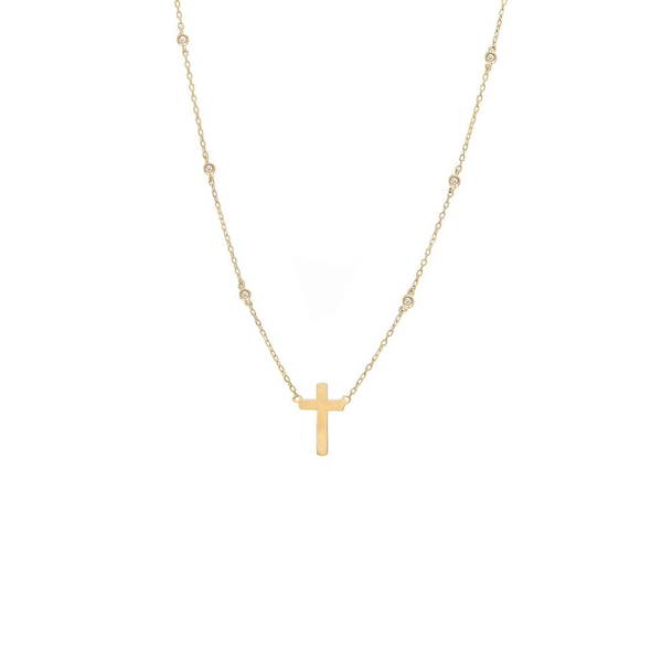 14KY Cross w/ Diamonds Necklace Erica DelGardo Jewelry Designs Houston, TX