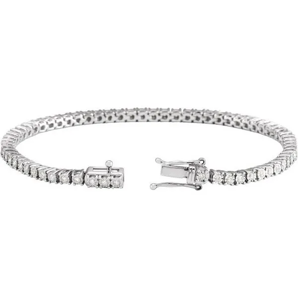 14KW Diamond Tennis Bracelet Image 2 Erica DelGardo Jewelry Designs Houston, TX