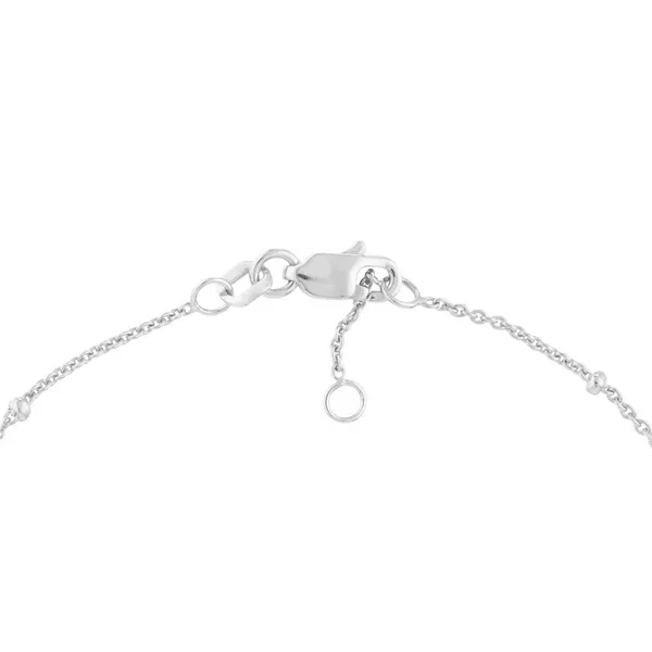14KW Diamond Star Bezels and Beads Bracelet 7-7.5