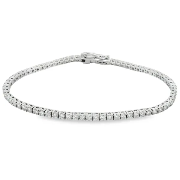 14K White Gold 3.02ctw Lab-Grown Diamond Tennis Bracelet Image 2 Erica DelGardo Jewelry Designs Houston, TX
