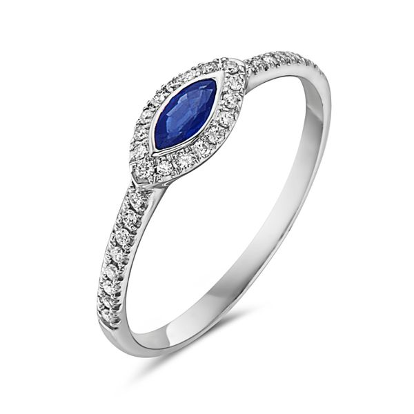 14KW Sapphire & Diamond Fashion Ring Erica DelGardo Jewelry Designs Houston, TX