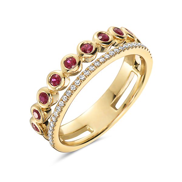 14KY Ruby & Diamond Fashion Ring Erica DelGardo Jewelry Designs Houston, TX