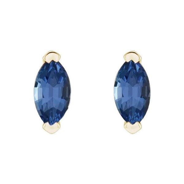 14KY Tanzanite Marquise-Shaped Earrings Erica DelGardo Jewelry Designs Houston, TX