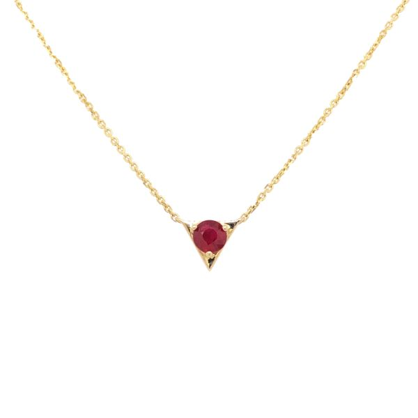 14KY Ruby Necklace Erica DelGardo Jewelry Designs Houston, TX