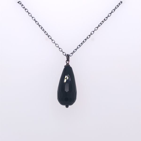S.S./Blk Rhodium Black Onyx Boho Necklace Erica DelGardo Jewelry Designs Houston, TX