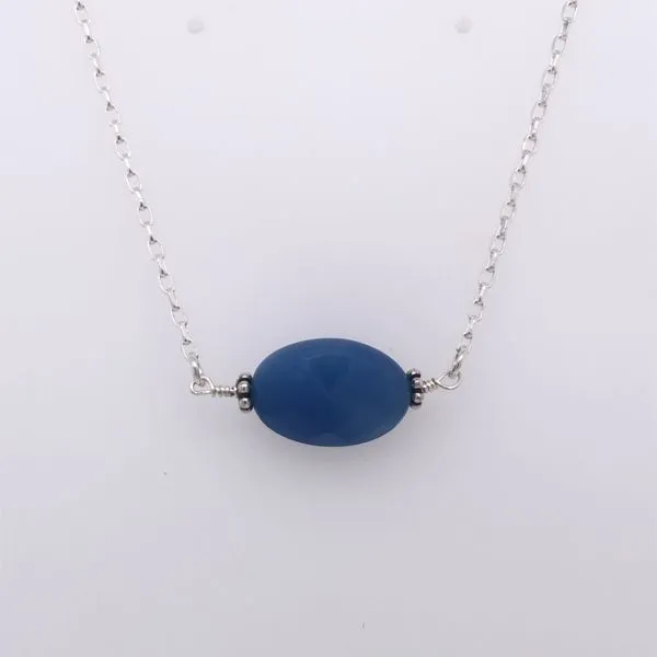 S.S. Blue Chalcedony Necklace Erica DelGardo Jewelry Designs Houston, TX