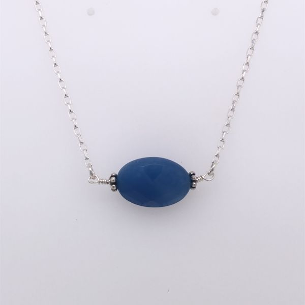 S.S. Blue Chalcedony Necklace Erica DelGardo Jewelry Designs Houston, TX