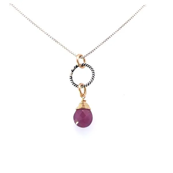 S.S./GF Ruby Briolette Necklace Erica DelGardo Jewelry Designs Houston, TX